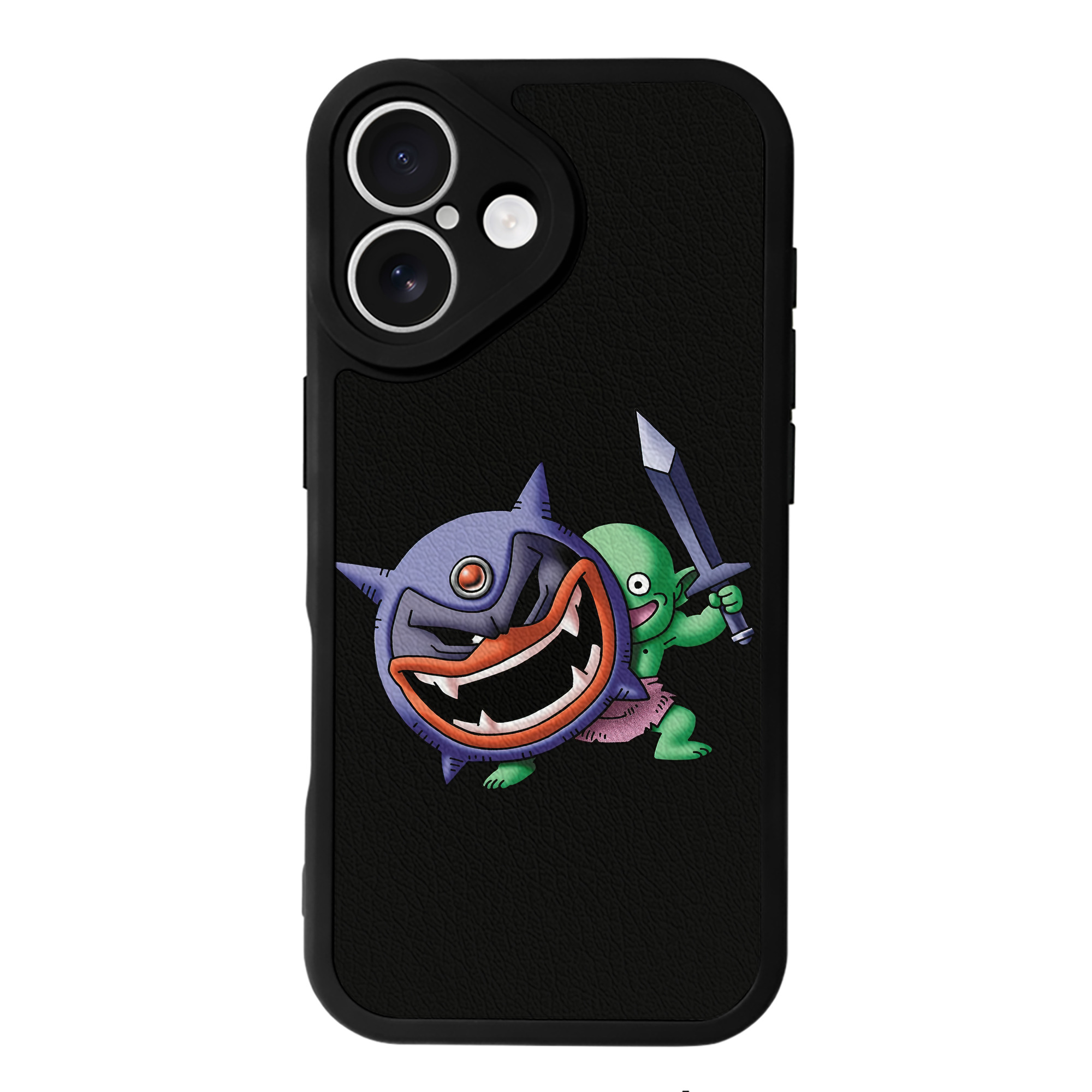 （画像用） ドラゴンクエスト Doragon Kuesuto Dragon Quest 【iPhone 16シリーズ対応】シリコンスマホケース（レザー調） 材質：シリコン